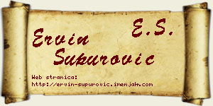 Ervin Supurović vizit kartica